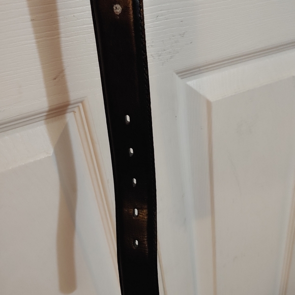 Black Leather Belt Mens - Picture 3 of 4